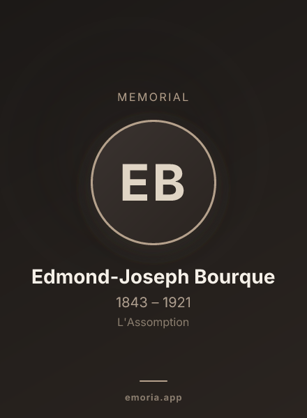 Memorial portrait of Edmond-Joseph Bourque