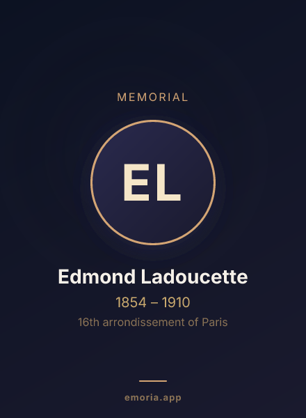 Memorial portrait of Edmond Ladoucette