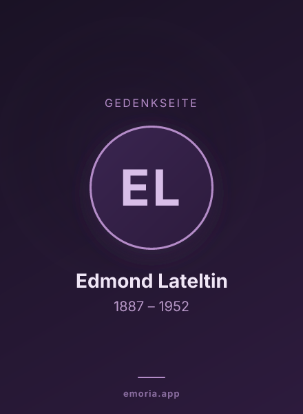 Gedenkportrait von Edmond Lateltin