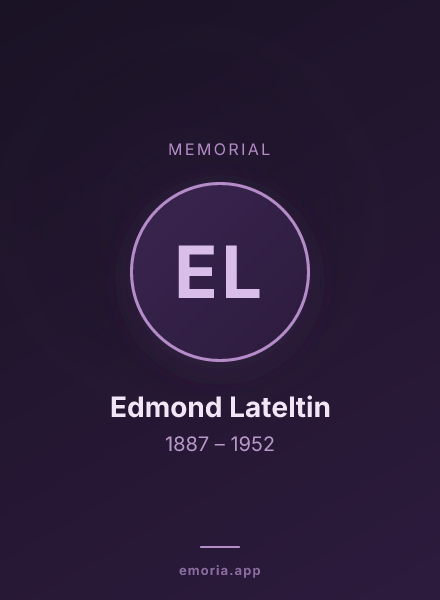 Memorial portrait of Edmond Lateltin