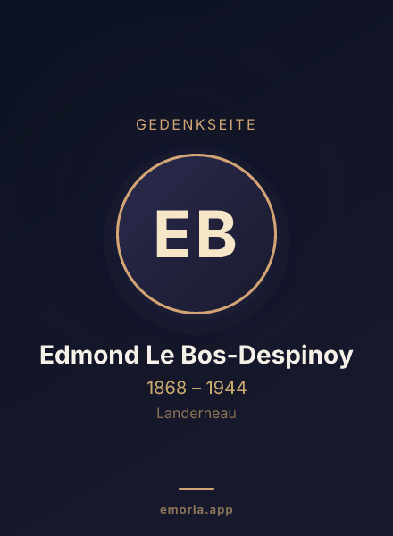 Gedenkportrait von Edmond Le Bos-Despinoy