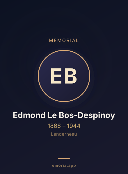 Memorial portrait of Edmond Le Bos-Despinoy