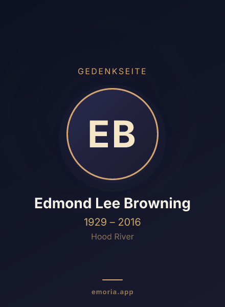 Gedenkportrait von Edmond Lee Browning