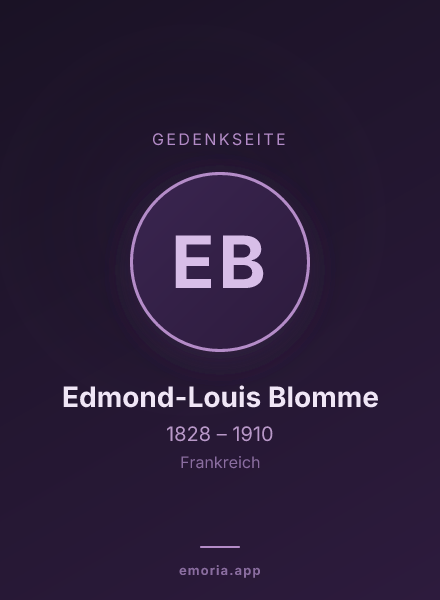 Gedenkportrait von Edmond-Louis Blomme