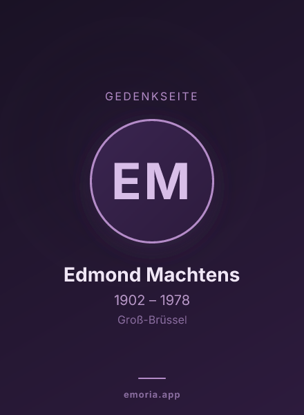 Gedenkportrait von Edmond Machtens