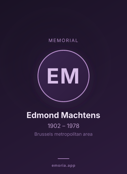 Memorial portrait of Edmond Machtens