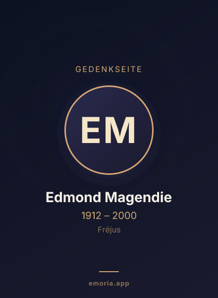 Gedenkportrait von Edmond Magendie