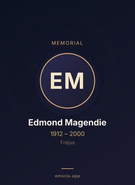 Memorial portrait of Edmond Magendie