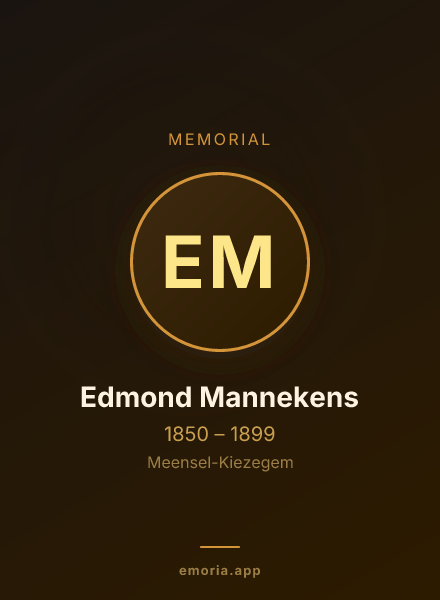 Memorial portrait of Edmond Mannekens