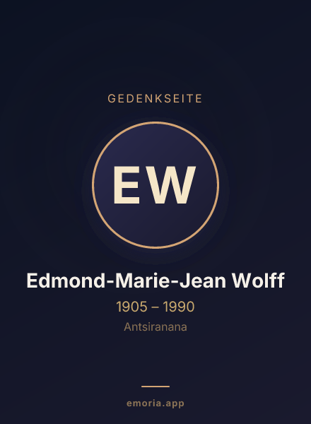 Gedenkportrait von Edmond-Marie-Jean Wolff