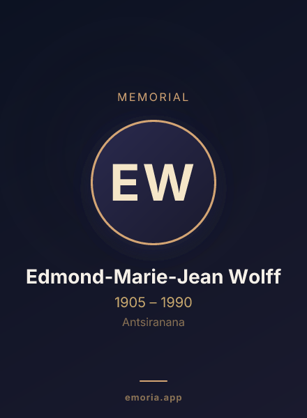 Memorial portrait of Edmond-Marie-Jean Wolff