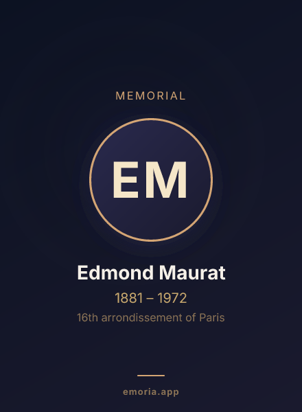 Memorial portrait of Edmond Maurat