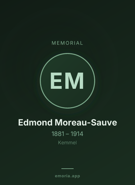 Memorial portrait of Edmond Moreau-Sauve