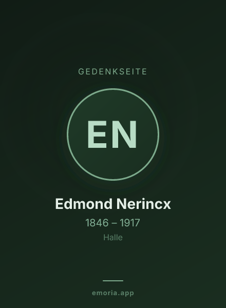 Gedenkportrait von Edmond Nerincx