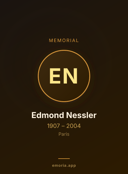 Memorial portrait of Edmond Nessler