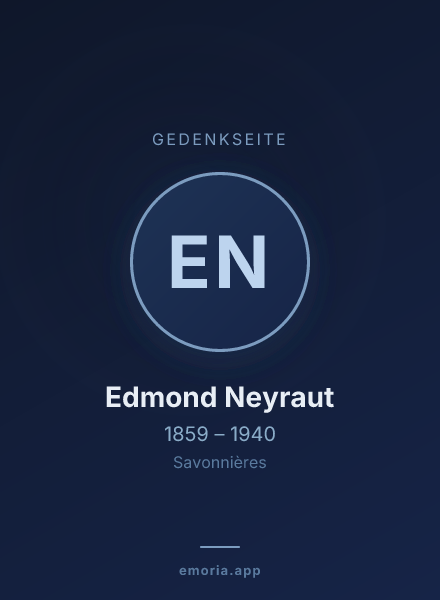 Gedenkportrait von Edmond Neyraut