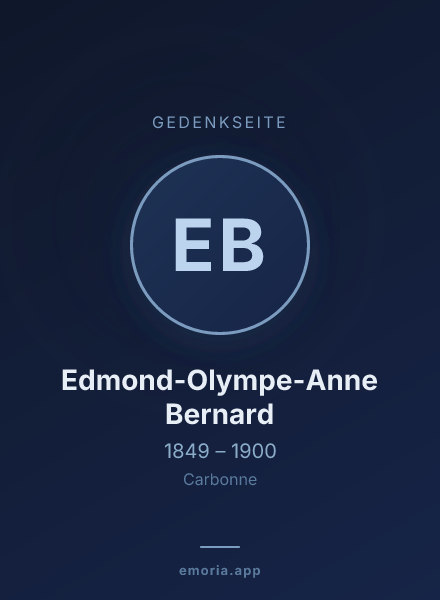Gedenkportrait von Edmond-Olympe-Anne Bernard