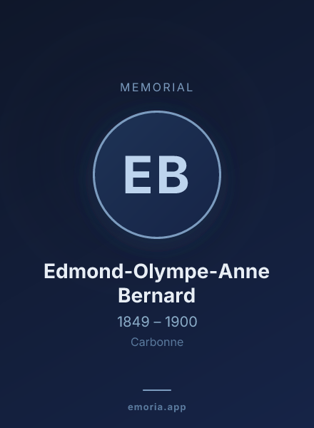 Memorial portrait of Edmond-Olympe-Anne Bernard