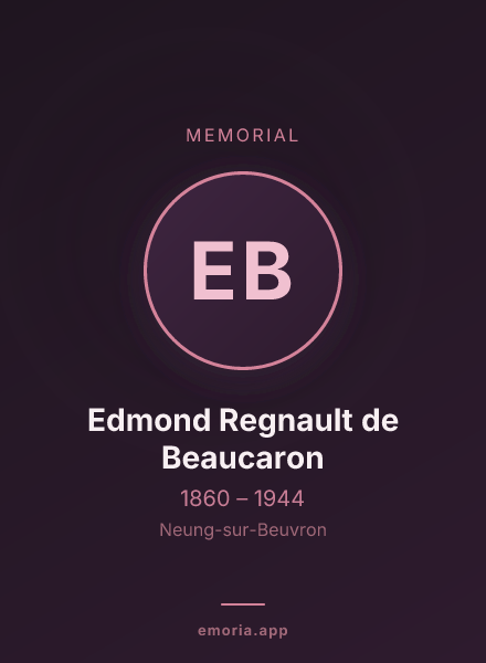 Memorial portrait of Edmond Regnault de Beaucaron