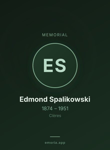 Memorial portrait of Edmond Spalikowski