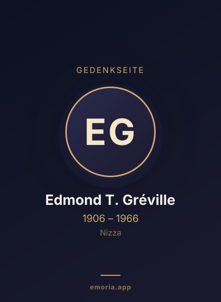 Gedenkportrait von Edmond T. Gréville