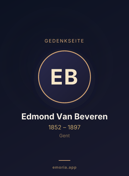 Gedenkportrait von Edmond Van Beveren