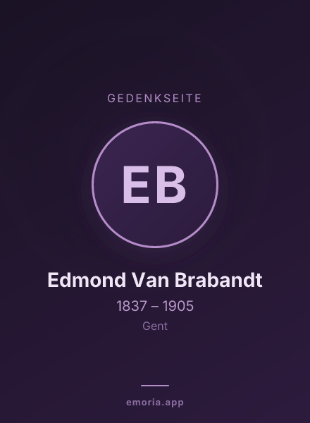 Gedenkportrait von Edmond Van Brabandt