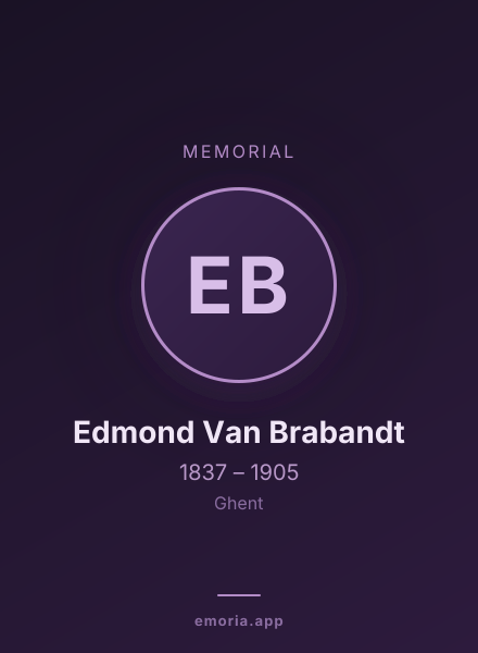 Memorial portrait of Edmond Van Brabandt