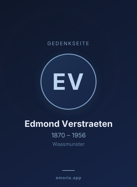 Gedenkportrait von Edmond Verstraeten