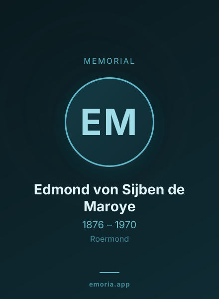 Memorial portrait of Edmond von Sijben de Maroye