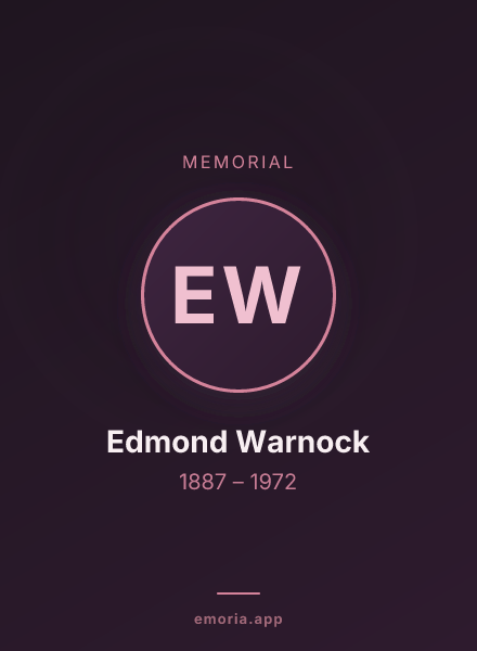 Memorial portrait of Edmond Warnock