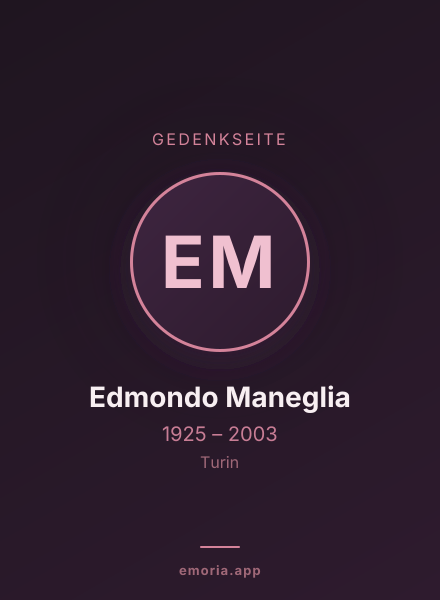 Gedenkportrait von Edmondo Maneglia