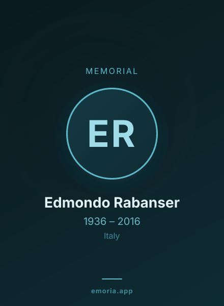 Memorial portrait of Edmondo Rabanser