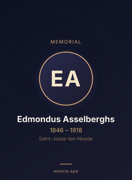 Memorial portrait of Edmondus Asselberghs
