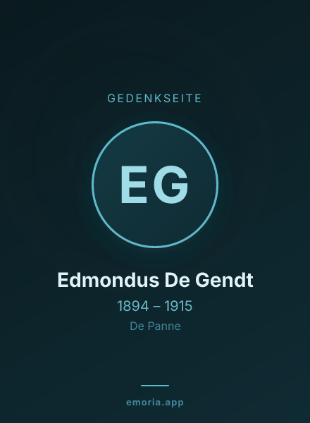 Gedenkportrait von Edmondus De Gendt