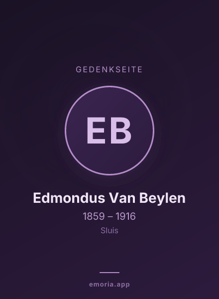 Gedenkportrait von Edmondus Van Beylen