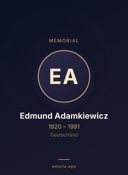 Memorial portrait of Edmund Adamkiewicz