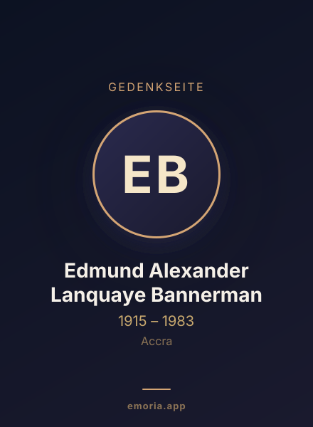 Gedenkportrait von Edmund Alexander Lanquaye Bannerman