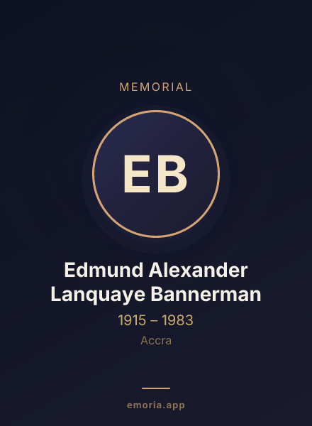 Memorial portrait of Edmund Alexander Lanquaye Bannerman