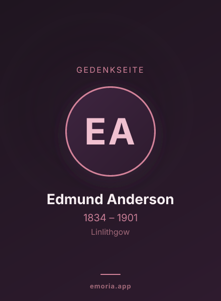 Gedenkportrait von Edmund Anderson