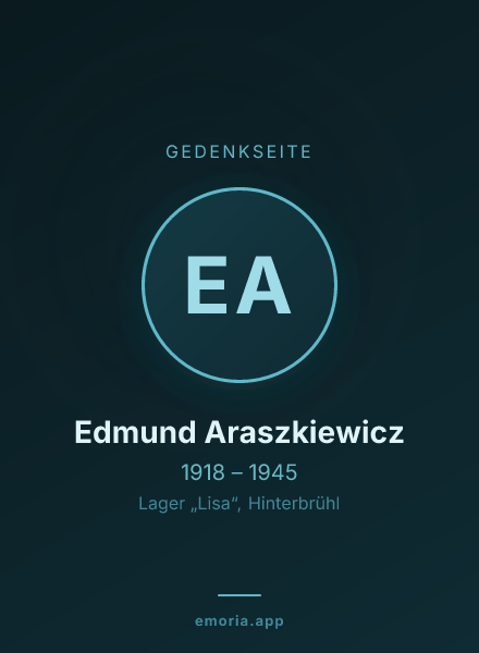 Gedenkportrait von Edmund Araszkiewicz