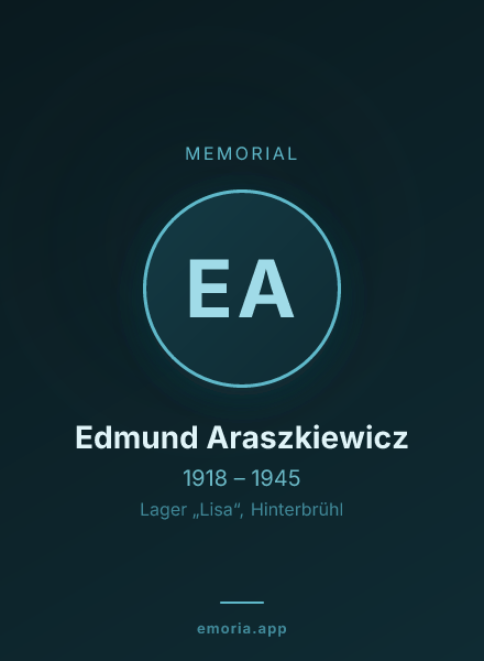 Memorial portrait of Edmund Araszkiewicz