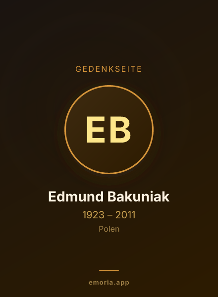 Gedenkportrait von Edmund Bakuniak