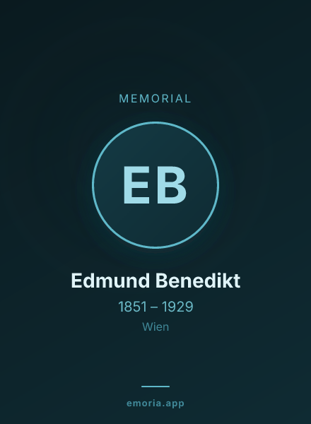 Memorial portrait of Edmund Benedikt