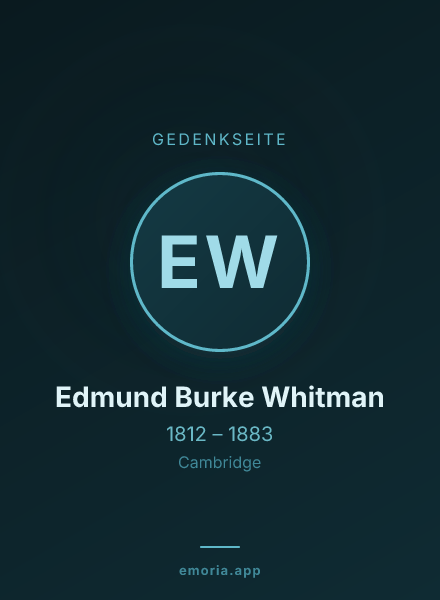 Gedenkportrait von Edmund Burke Whitman