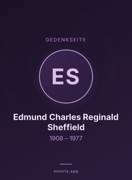 Gedenkportrait von Edmund Charles Reginald Sheffield