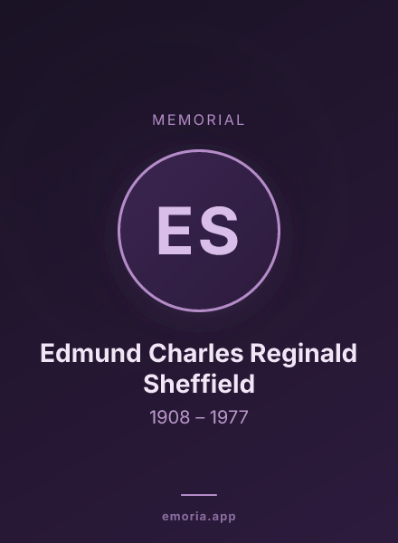 Memorial portrait of Edmund Charles Reginald Sheffield