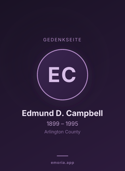 Gedenkportrait von Edmund D. Campbell