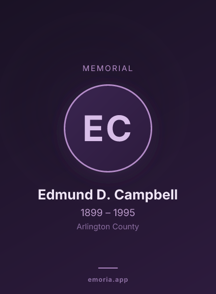 Memorial portrait of Edmund D. Campbell