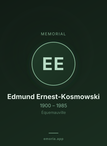 Memorial portrait of Edmund Ernest-Kosmowski